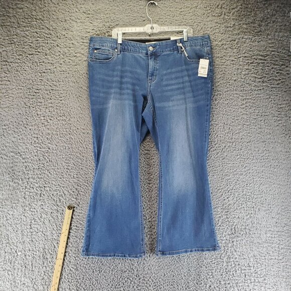 Cato Jeans Womens 20W Petite Blue Contour Fit Hourglass Bootcut Stretch *NWT* - Picture 1 of 16